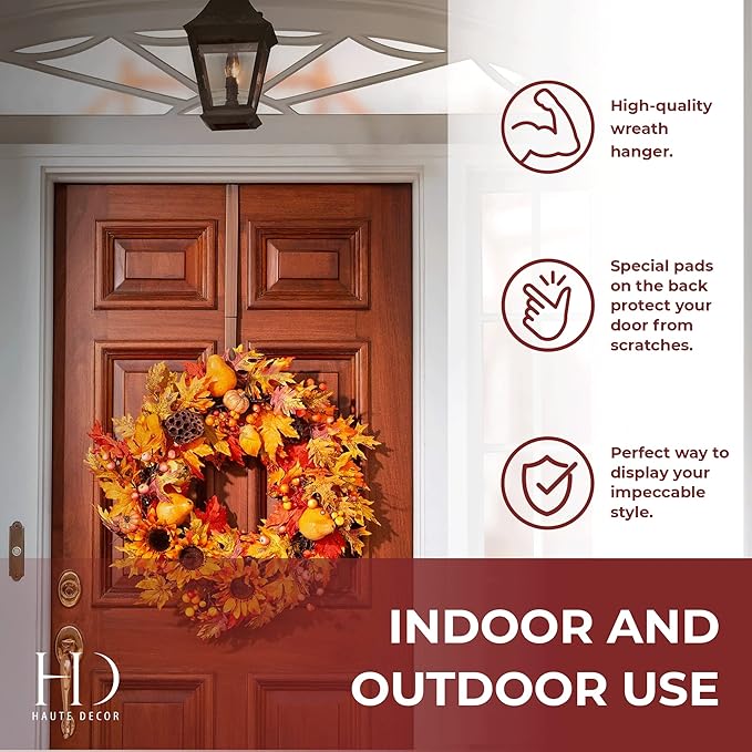 Haute Decor Adjustable Length Wreath Hanger - 20 Lb. Capacity