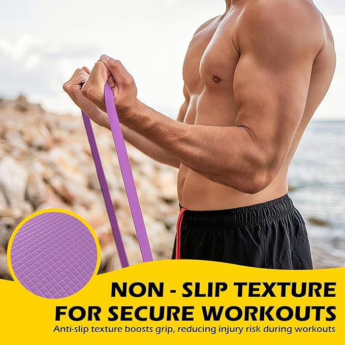 Pull Up Bands, Resistance Bands Set for Pull-Up Assistance, Exercise Bands with Door Anchor & Grip Pads for Men & Women Working Out, Physical Therapy, Muscle Training