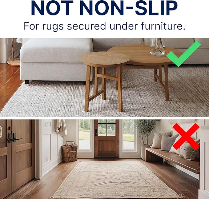 RUGPADUSA - Eco-Plush - 9'x11' - 1/2" Thick - 100% Felt - Luxurious Cushioned Rug Pad - Available in 3 Thicknesses, Many Custom Sizes