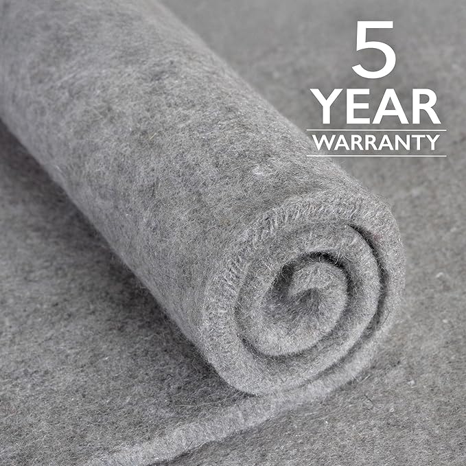 RUGPADUSA - Eco-Plush - 8'10" x 11'10" - 1/2" Thick - 100% Felt - Luxurious Cushioned Rug Pad - Available in 3 Thicknesses, Many Custom Sizes