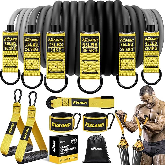 Heavy Resistance Bands for Working Out, 300lbs/360lbs Heavy Exercise Bands with Handles, Resistance Bands for Men, Weight Bands Set for Muscle Training, Strength, Yoga, Home Workout Equipment