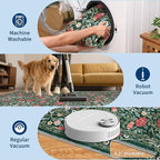 GarveeHome Green Vintage Floral 2x6 Runner Rug Washable Kitchen Rugs Non Slip Boho Long Rug for Hallways Bedroom Entryway Bathroom Mat with Rubber Back