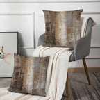 Taupe Abstract Art Artwork Pillow Cover, Gallery Modern Decorative Throw Pillows Cushion Cover for Bedroom Sofa Living Room 22 x 22 Inch Set of 2