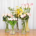 WGV Cylinder Vase, Diameter 5", Height 14", Clear Glass Floral Planter Container, Tall Centerpiece Arrangement for Wedding Party Event Home Office Decor, 1 Piece