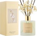 COCORRÍNA Reed Diffuser - Clean Linen 17 Fl.oz Reed Diffuser with 8 Sticks Scented Diffuser with Preserved Flowers for Bathroom Home Decor