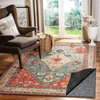 Waterproof Rug Pad, Thick 4x6 Ft Under Area Rug Carpet Pad, Non Slip Rug Pads for All Floors and Hardwood Floors Finishes, Keep Carpets in Place Soft and Prevent Rug from Wrinkling or Buckling