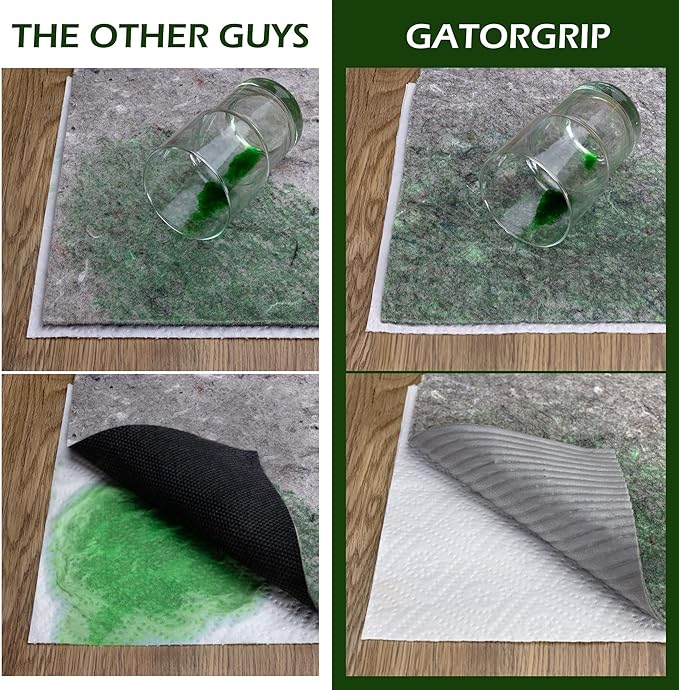 Waterproof GATORGRIP Non-Slip Rug Pad, 2.5x8 Runner, Pet-Friendly, Safe for All Floors, Made in The USA, Low-VOC