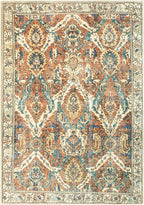 Keen Home Design 6x9 Rug - Machine Washable Area Rug with Non-Slip Backing, Ideal for Living Room, Dining Room, Bedroom - Vintage, Easy Clean, Durable, Low Pile Rug - (6' x 9')