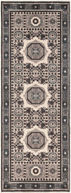 Keen Home Design 2x7 Rug - Machine Washable Runner Rug with Non-Slip Backing, Ideal for Hallway, Entryway, Kitchen, Laundry Room - Vintage, Easy Clean, Durable, Low Pile Rug - (2'6" x 7')