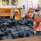 Rugs for Living Room 6x9, Soft Shaggy Modern Shag Area Rug for Bedroom, Upgrade Non-Slip Plush Fluffy Carpet for Kids Boys Girls Room Home Decor Aesthetic, Blue Grey