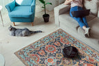 Keen Home Design 10x14 Rug - Machine Washable Area Rug with Non-Slip Backing, Ideal for Living Room, Dining Room, Bedroom - Vintage, Easy Clean, Durable, Low Pile Rug - (9'7" x 14')