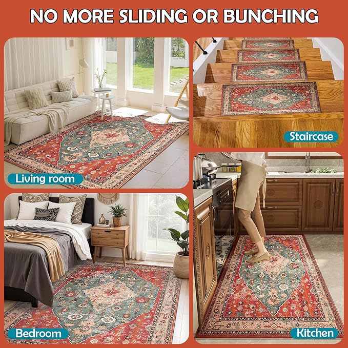 Waterproof Rug Pad, Thick 10x14 Ft Under Area Rug Carpet Pad, Non Slip Rug Pads for All Floors and Hardwood Floors Finishes, Keep Carpets in Place Soft and Prevent Rug from Wrinkling or Buckling