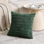 Fancy Homi 4 Packs Decorative Throw Pillow Covers for Living Room Couch Bed, Modern Farmhouse Boho Home Décor Accent Cushion Case, 16" x 16", Forest Green