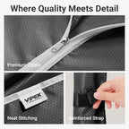 VIPEK R3C Rolling Clothes Rack with Cover Portable Closet for Hanging Clothes, Heavy Duty Garment Rack Freestanding Racks with Wheels&Side Hooks, Black Rack with Black Upgraded Polyester Cover