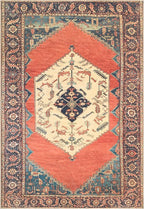 Keen Home Design 6x9 Rug - Machine Washable Area Rug with Non-Slip Backing, Ideal for Living Room, Dining Room, Bedroom - Vintage, Easy Clean, Durable, Low Pile Rug - (6' x 9')