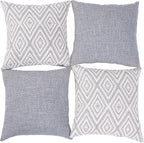 hpuk Decorative Pillow Covers Couch Pillow Covers Throw Pillow Covers for Couch, Sofa, Bed, 17x17 Inch Set of 4 Polyester Farmhouse Pillow Covers, Grey