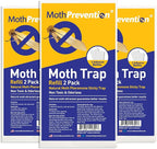 Clothes Moth Trap Replacement Strips (6 Strips in Total) - Refills for MothPrevention Moth Traps - for Closets & Clothing