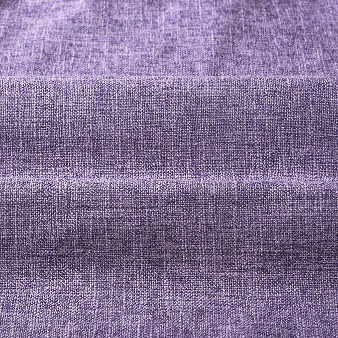 HPUK Linen Throw Pillow Covers Pack of 2, 18x18 Inch Accent Cushion Covers for Living Room, Bedroom, Decorative Solid Color Pillow Covers for Couch, Sofa, Chair, Lavender Mist