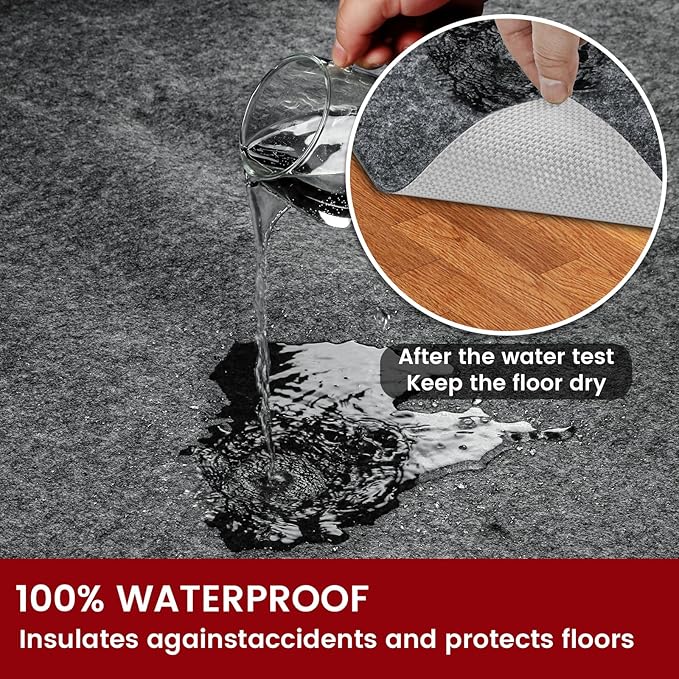 Waterproof Rug Pad, 2x10 ft Area Rug Non-Slip Carpet Pad, Non-Slip Rug Pads for All Floors and Finishes, Felt Pad for Hardwood Floors, Keeps Carpets in Place Soft and Safe