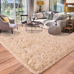 9x12 Area Rug for Living Room, Ultra Soft Large Shag Rug for Bedroom, Upgrade Non-Slip Plush Modern Fluffy Carpet for Kids Boys Girls Room Home Decor Aesthetic, Camel