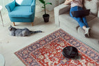 Keen Home Design 8x10 Rug - Machine Washable Area Rug with Non-Slip Backing, Ideal for Living Room, Dining Room, Bedroom - Vintage, Easy Clean, Durable, Low Pile Rug - (8' x 10')