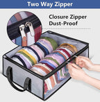 AOODA Hat Storage for Baseball Caps, Large Holds up to 40 Caps Wide Hat Organizer for Closet Snapback Holder, Grey