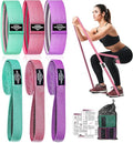 Fabric Resistance Bands for Working Out, 6Pack Non-Slip Exercise Bands for Women and Men, Fabric Booty Bands for Home, Fitness, Pilates, Stretching