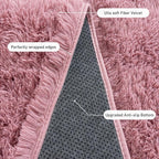Rugs for Living Room 6x9, Soft Shaggy Modern Shag Area Rug for Bedroom, Upgrade Non-Slip Plush Fluffy Carpet for Kids Boys Girls Room Home Decor Aesthetic, Blush