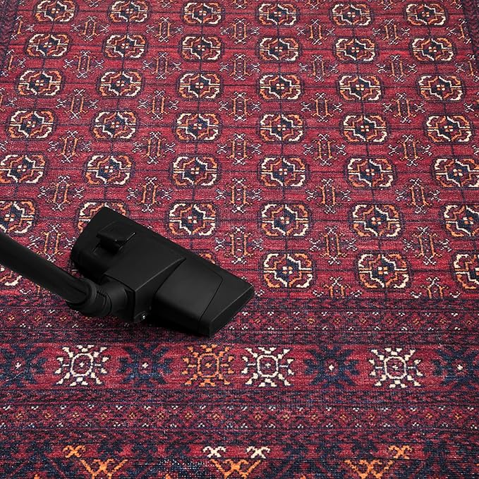 Keen Home Design 2x10 Rug - Machine Washable Runner with Non-Slip Backing, Ideal for Hallway, Entryway, Kitchen, Laundry Room - Vintage, Easy Clean, Durable, Low Pile Rug - (2'6" x 10')