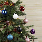 Emopeak 24Pcs Christmas Balls Ornaments for Xmas Christmas Tree - 4 Style Shatterproof Christmas Tree Decorations Hanging Ball for Holiday Wedding Party Decoration (Pink, 2.4"/6.2CM)