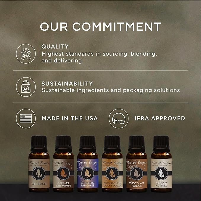 Eternal Essence Oils Fruity Set of 6 Premium Fragrance Oils - Includes Apple, Mango Madness, Honeydew Melon, Strawberry, Pear, and Grapefruit Scented Oil - 10ML