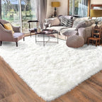 Rugs for Bedroom 4x6, Soft Shaggy Modern Shag Area Rug for Living Room, Upgrade Non-Slip Plush Fluffy Carpet for Kids Boys Girls Room Home Decor Aesthetic, Cream White