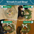 10-Pack 16 Inch Wire Wreath Frame – Round Metal Wreath Form with Ring Design for DIY Crafts, Floral Projects, and Home Decor – Dark Green Wire Frame for Christmas Holiday & Weddings