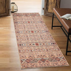 Keen Home Design 2x10 Rug - Machine Washable Runner with Non-Slip Backing, Ideal for Hallway, Entryway, Kitchen, Laundry Room - Vintage, Easy Clean, Durable, Low Pile Rug - (2'6" x 10')