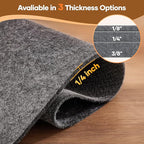 Veken Non Slip Cushioned Rug Pad Gripper 5 x 8 Ft, Felt and Silicone Backing, 1/4 inch Thick Carpet Liner for Hardwood Floors and Finishes, Under Area Rugs Anti Skid Mat, Keep Rugs Safe and in Place