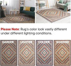 Keen Home Design 10x14 Rug - Machine Washable Area Rug with Non-Slip Backing, Ideal for Living Room, Dining Room, Bedroom - Vintage, Easy Clean, Durable, Low Pile Rug - (9'7" x 14')
