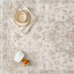 Beige Runner Rug 2'6"x12' Washable Vintage Carpet Hallway Kitchen Soft Retro Low Pile Thin Indoor Bedroom Non Slip Oriental Medallion Long Throw Rug for Bathroom Laundry Dining Room