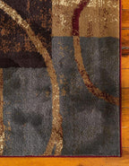 Unique Loom Barista Collection Area Rug - Kouillou (10' x 13' 1" Rectangle, Multi/ Brown)