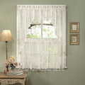 Sweet Home Collection 5 Pc Kitchen Curtain Set, Swag Pair, Valance, Choice of 24" or 36" Tier Pair